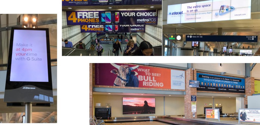 Airport advertising examples