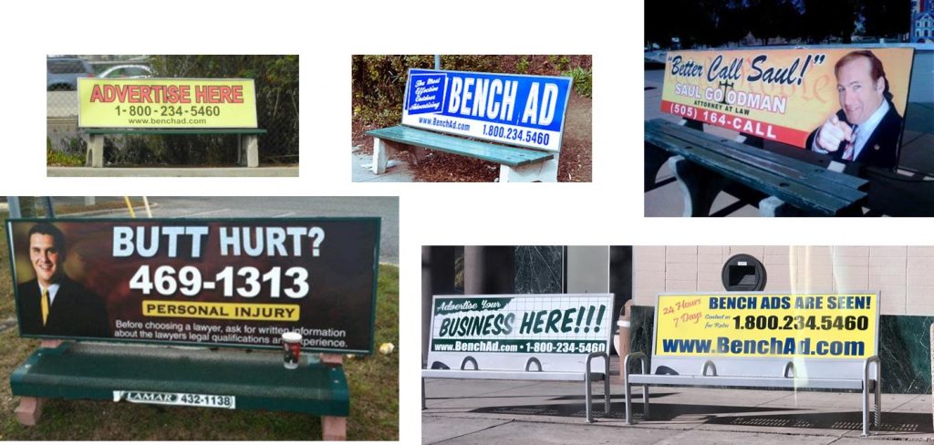 Bench Advertising examples