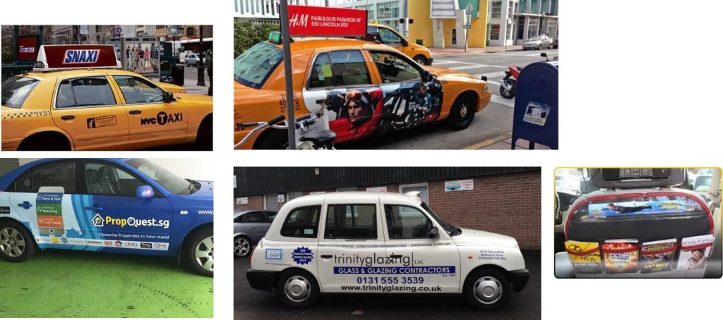 Taxi Advertising examples